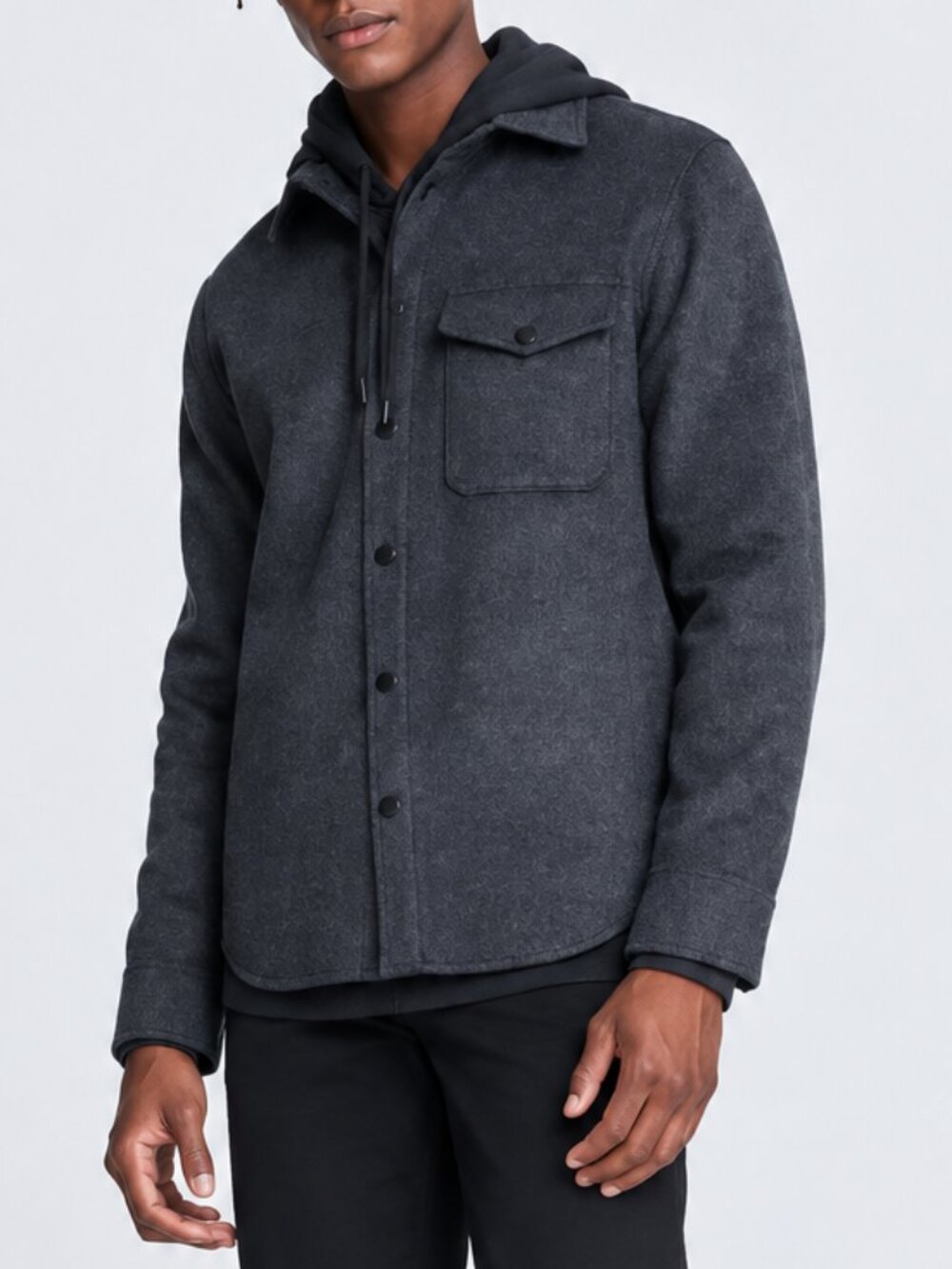 Rag & Bone Principle Shirt Jacket Men's S Wool Blend Snap Front $495 Retail